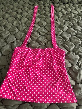 Hot Pink Polka Dot Halter Tank